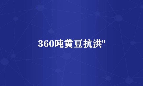 360吨黄豆抗洪