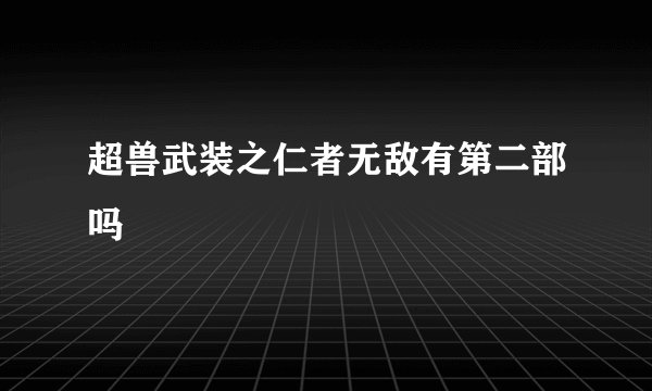 超兽武装之仁者无敌有第二部吗