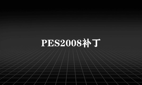 PES2008补丁