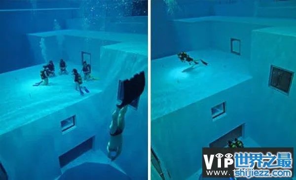 世界上最深的游泳池，深度可达40米 