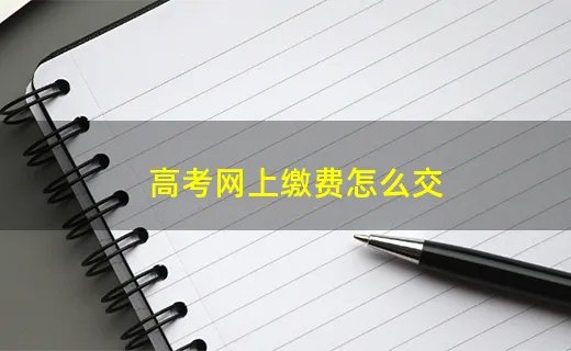 高考网上缴费怎么交