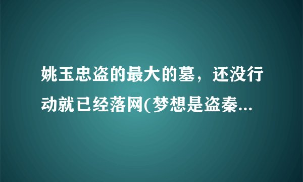 姚玉忠盗的最大的墓，还没行动就已经落网(梦想是盗秦始皇陵)—飞外