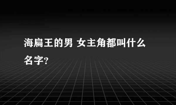 海扁王的男 女主角都叫什么名字？