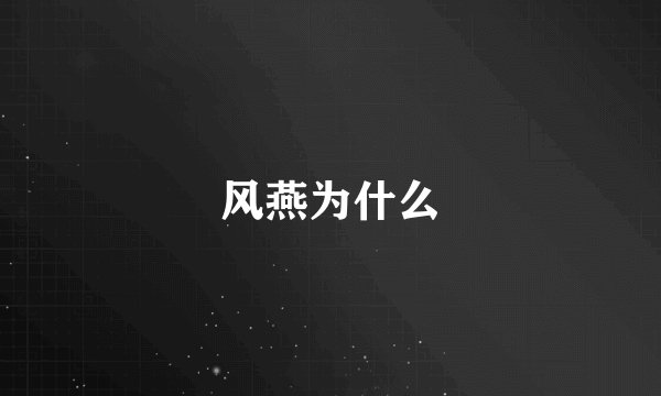 风燕为什么