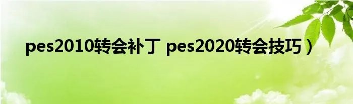 pes2010转会补丁 pes2020转会技巧）