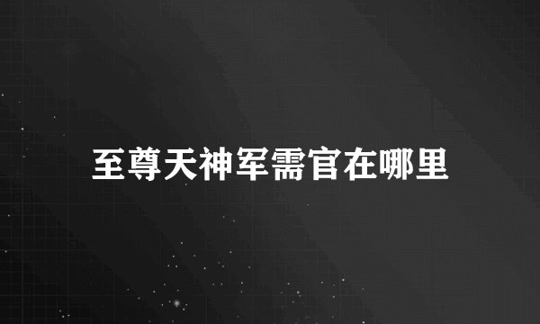 至尊天神军需官在哪里