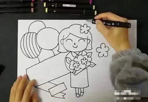 妇女节怎么画漂亮又简单