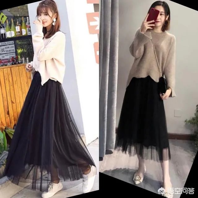 黑色纱裙怎么搭?