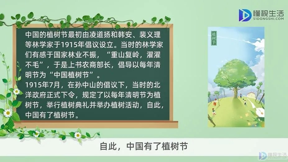 植树节的由来简介