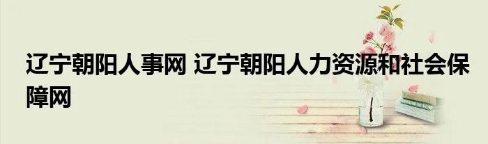 辽宁朝阳人事网 辽宁朝阳人力资源和社会保障网