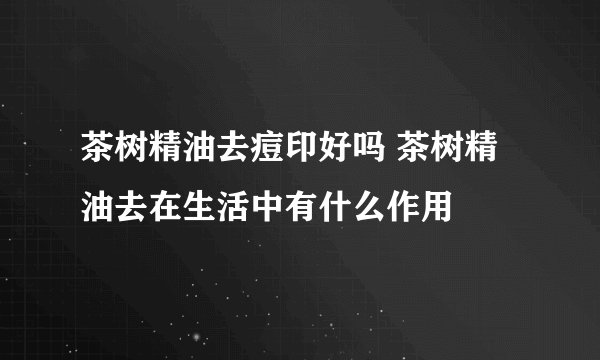 茶树精油去痘印好吗 茶树精油去在生活中有什么作用