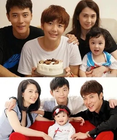 洪欣女儿献吻哥哥 网友直呼兄妹俩基因太强大