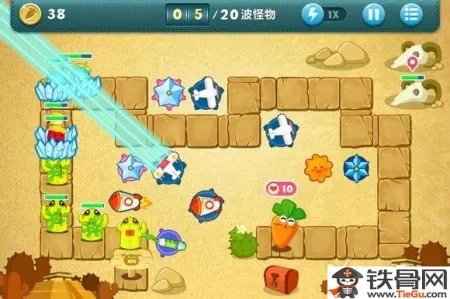 保卫萝卜沙漠7攻略金萝卜布阵图