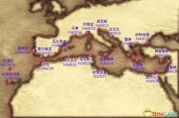 大航海时代4全地图 大航海时代4所有港口地图一览