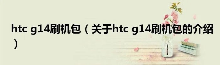 htc g14刷机包（关于htc g14刷机包的介绍）