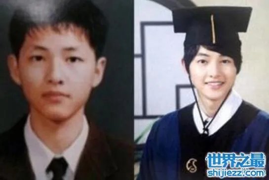 宋仲基整容前的照片对比，和亲妹妹容貌相差巨大 