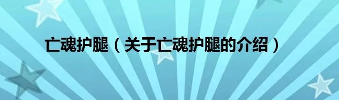 亡魂护腿（关于亡魂护腿的介绍）