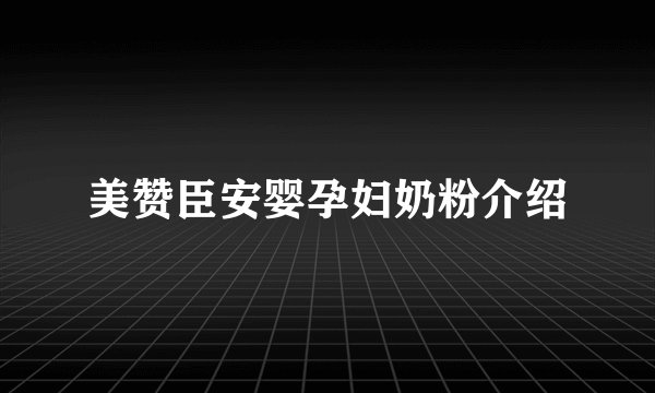 美赞臣安婴孕妇奶粉介绍