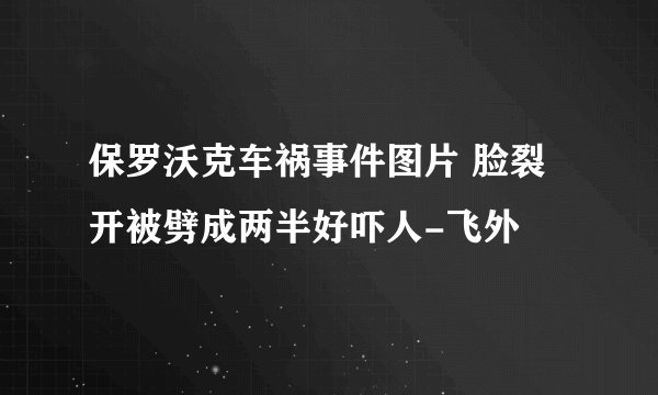 保罗沃克车祸事件图片 脸裂开被劈成两半好吓人-飞外