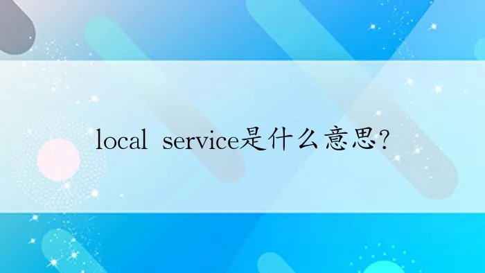 local service是什么意思？