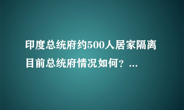 印度总统府约500人居家隔离 目前总统府情况如何？-飞外网