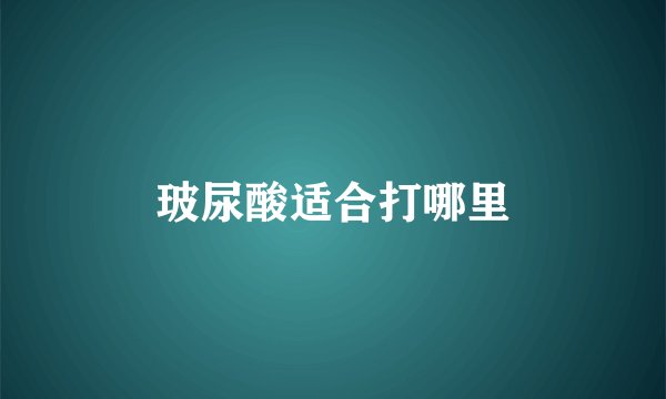 玻尿酸适合打哪里