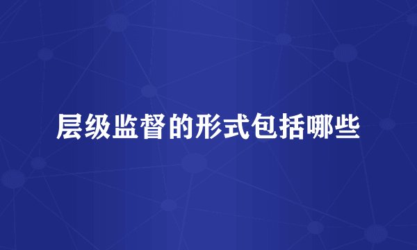 层级监督的形式包括哪些