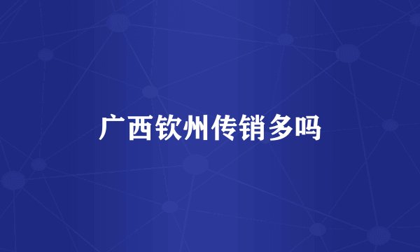 广西钦州传销多吗