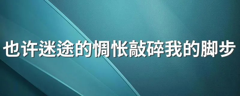 也许迷途的惆怅敲碎我的脚步是什么歌曲 光明完整歌词