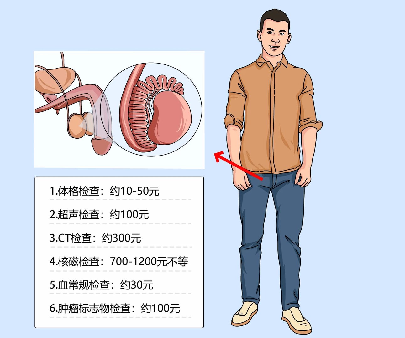做一次睾丸检查多少钱