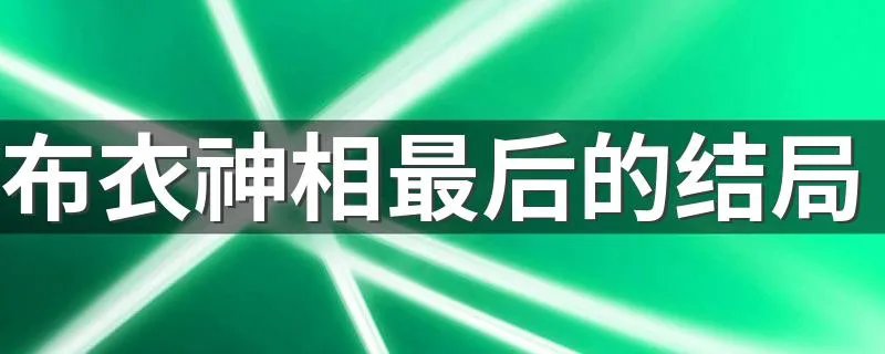 布衣神相最后的结局 你知道吗