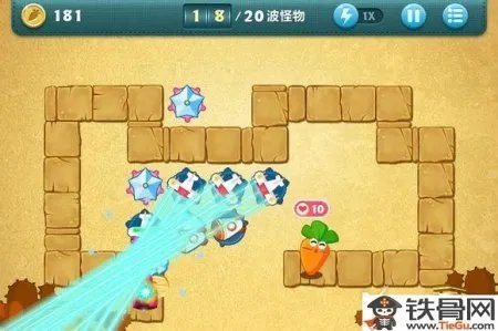 保卫萝卜沙漠7攻略金萝卜布阵图