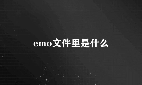 emo文件里是什么