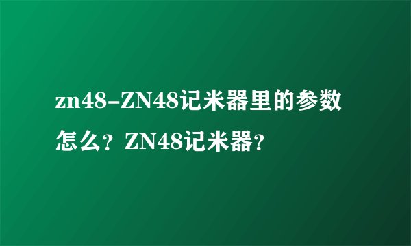 zn48-ZN48记米器里的参数怎么？ZN48记米器？