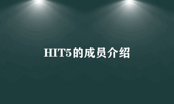 HIT5的成员介绍