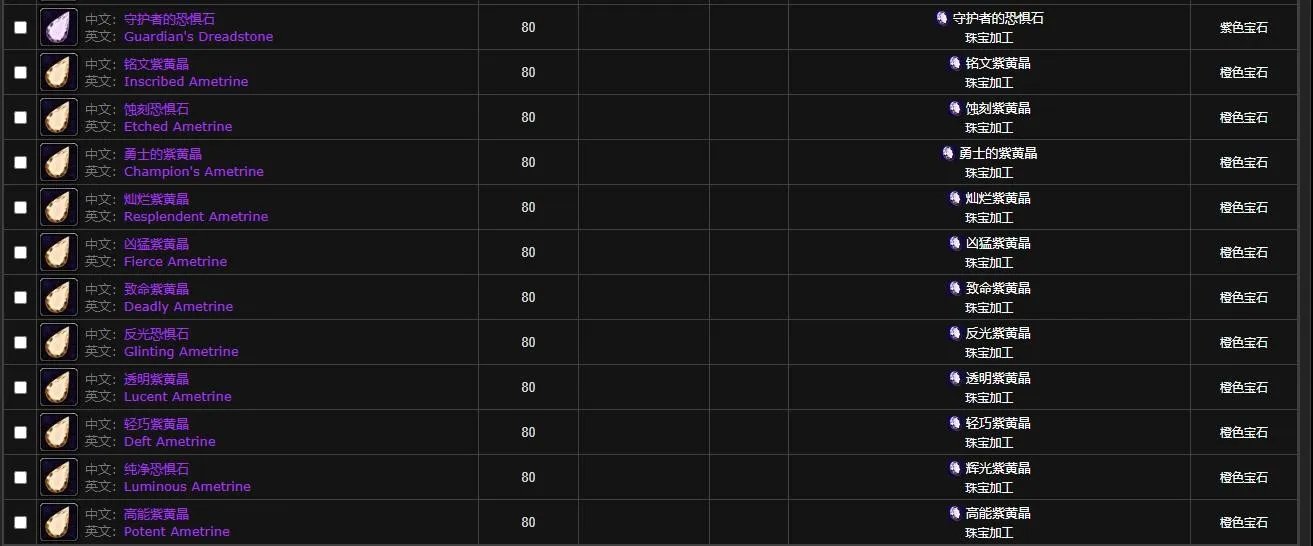 魔兽世界wlk珠宝图纸大全