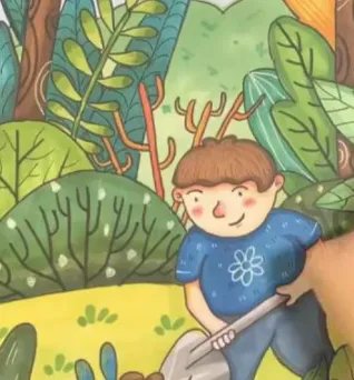 植树节画画简单又漂亮的画二年级 小学生二年级植树图画