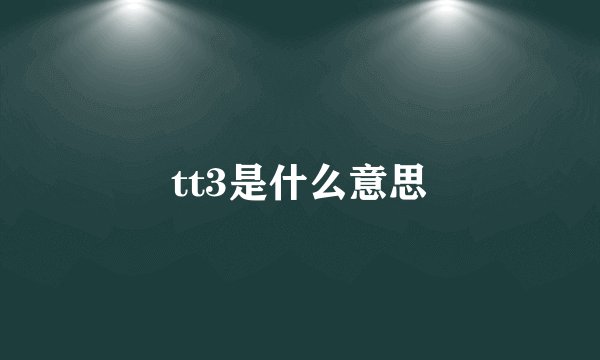 tt3是什么意思