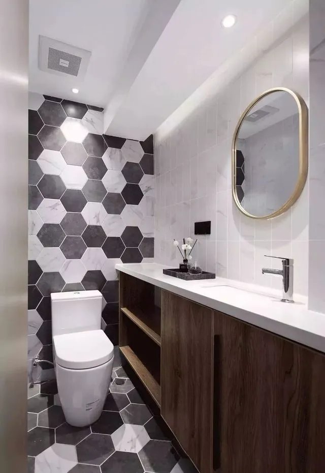 适合卫生间铺的地砖，56款效果美图供参考！