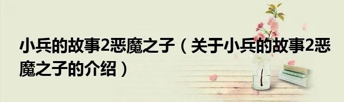 小兵的故事2恶魔之子（关于小兵的故事2恶魔之子的介绍）