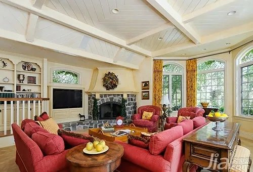 奢华而温馨 交换空间客厅效果图