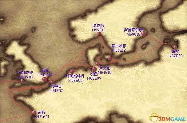 大航海时代4全地图 大航海时代4所有港口地图一览