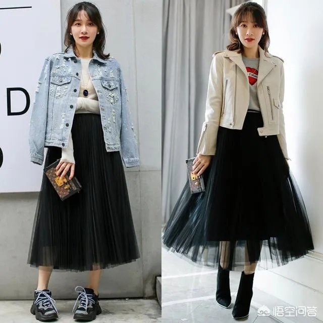 黑色纱裙怎么搭?