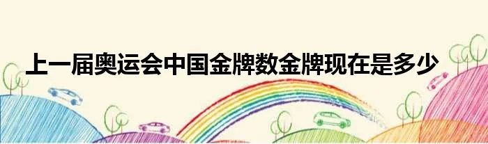 上一届奥运会中国金牌数金牌现在是多少