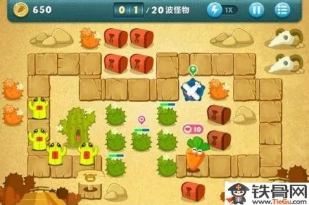 保卫萝卜沙漠7攻略金萝卜布阵图