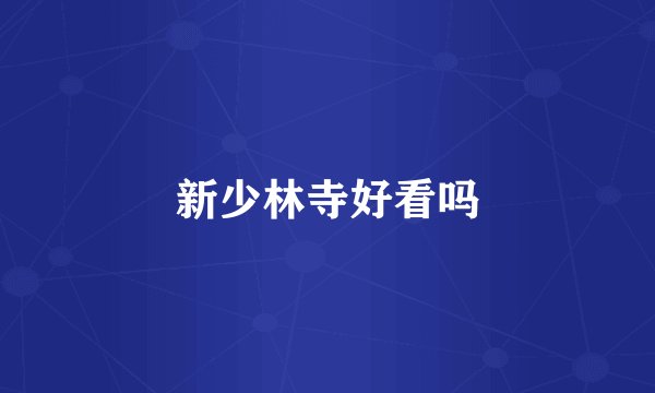 新少林寺好看吗