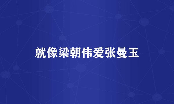 就像梁朝伟爱张曼玉