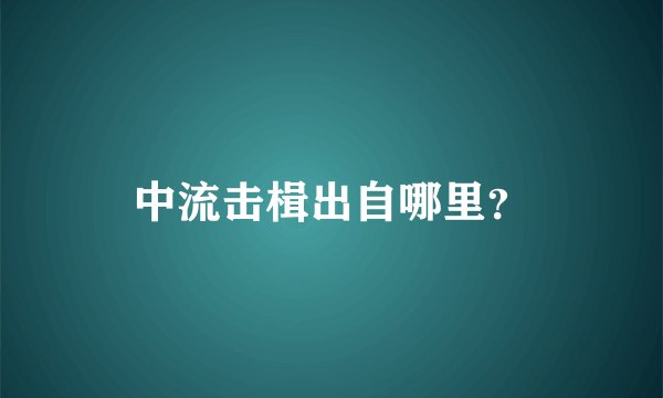 中流击楫出自哪里？