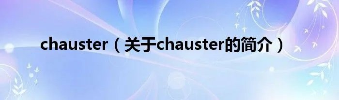 chauster（关于chauster的简介）