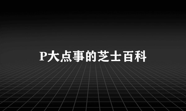 P大点事的芝士百科